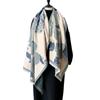 Girl Style Mori Contrasting Colors Double-Sided Imitation Cashmere Scarf Winter High-End Warm Shawl