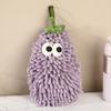 Cartoon Hand Towel for Bathroom Thicken Eggplant Pear Shaped Towel Super Absorbent Quick