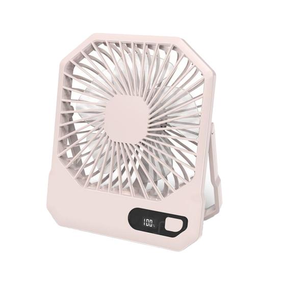 Portable Rechargeable Fan Cooler Mini Desk Cooling Fan Low Noise Compact Size with 3 Speed Settings Foldable Desk Fan
