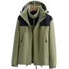 Men's and Women's 3-in-1 Outdoor Fleece Jacket Set with Logo Printing, Detachable Design for Hiking