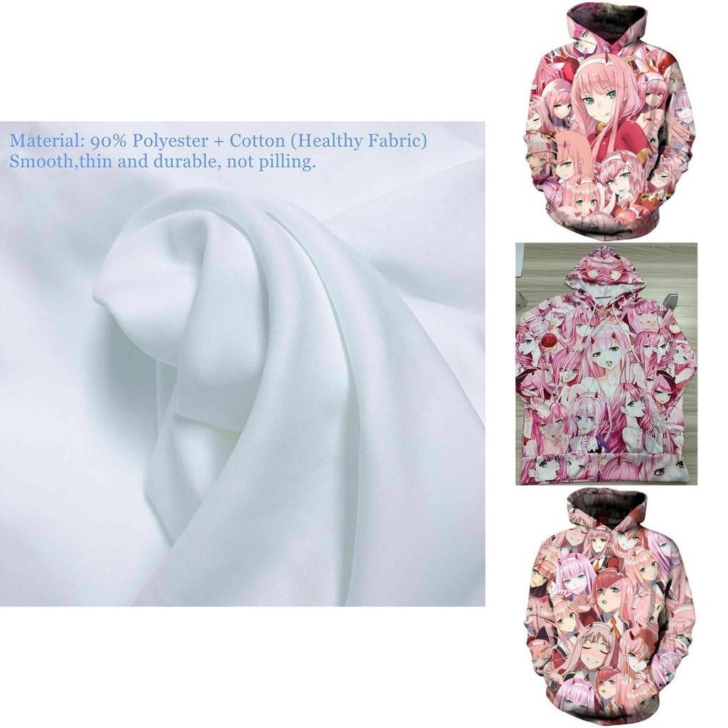 Cozy And Stylish Anime Darling In The Franxx Zero Two Pattern Unisex Hoodie