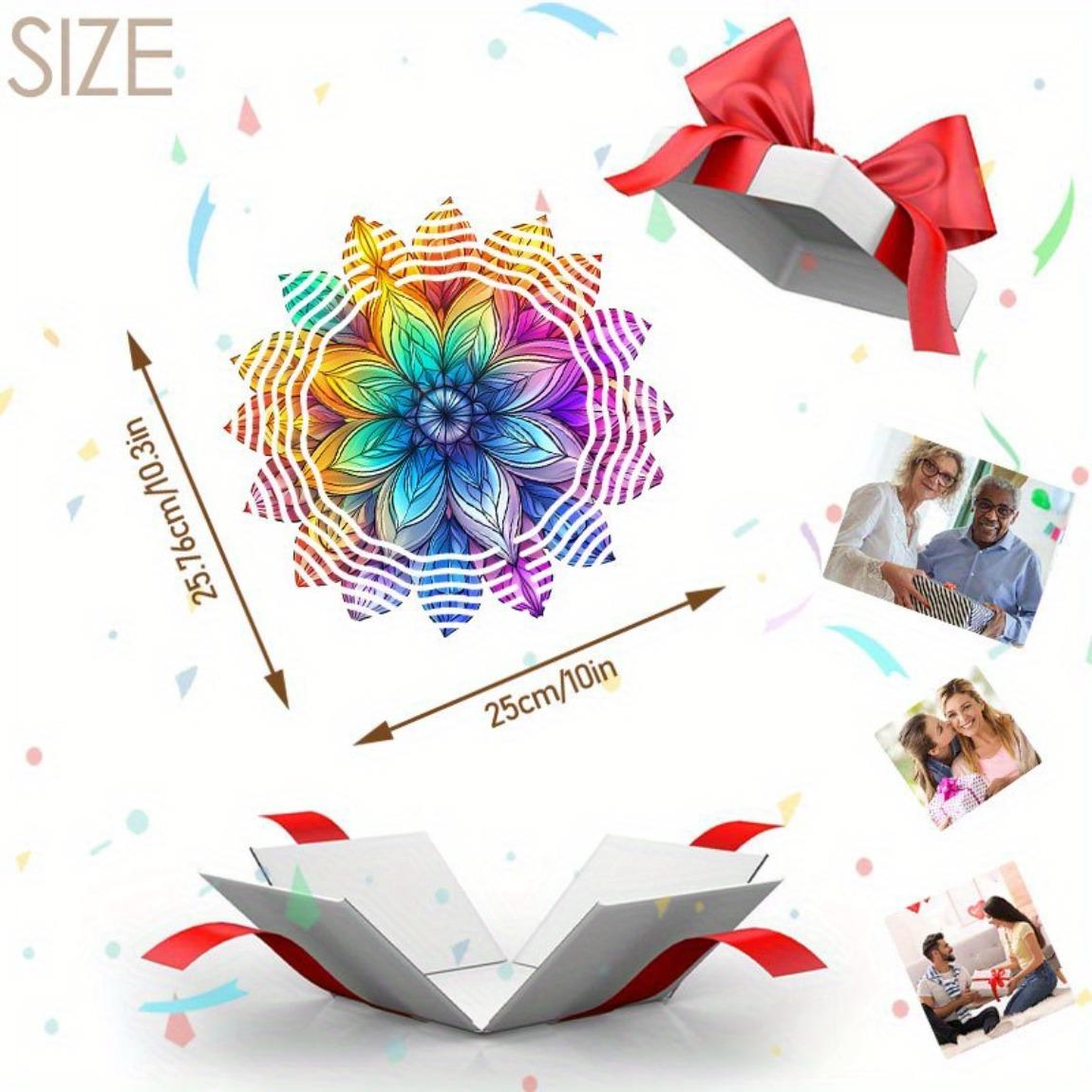 

Мандала Цветочный Ветряк - Металлическая Ветряная Мельница Ручной Работы со Сложным Дизайном Мандалы, Вращающийся на 360° Крюк для Сада 01A