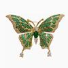 Creative Zircon Butterfly Brooch, Niche Design Women's Anti-Exposed Pin, High Luxury Scarf Buckle, Suit Accessories