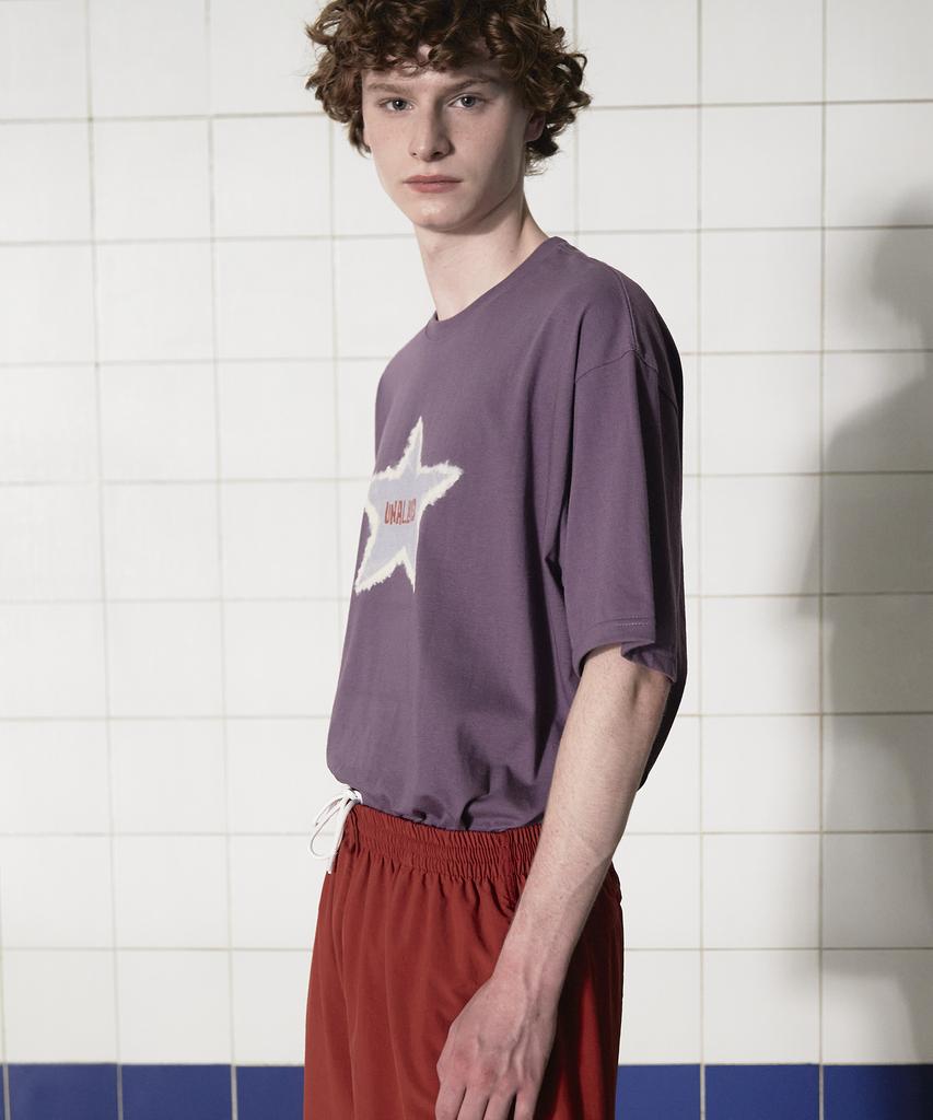 UNALLOYED Tie-Dye Star Logo T-Shirt / Purple