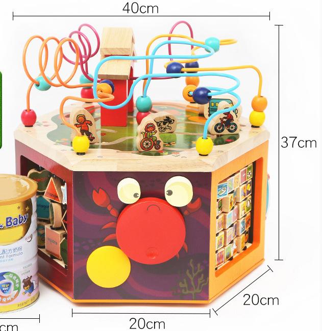 Children'S Bead Puzzle Infants Over 6 Months Montessori Intellectual Development Beaded Small Toys Treasure Box Building Block