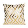 Modern Geometric Gold Bronzing Plants Leaves Cushion Cover Super Quality Polyester Pillow Cover Decorative Pillow for Sofa Chair