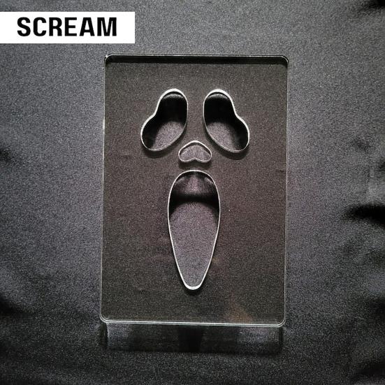 Halloween Pumpkin Face Stencils Decorative Painting Stencils Reusable Acrylic Drawing Template for DIY Pumpkin Carving Wood Wall Art Decor