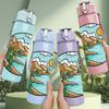 1PC Mountain Lake Nature Landscape Print 750ml Color Plastic Sports Water Bottle Leakproof Flip Straw Lid Suitable for Sports Office Home Use