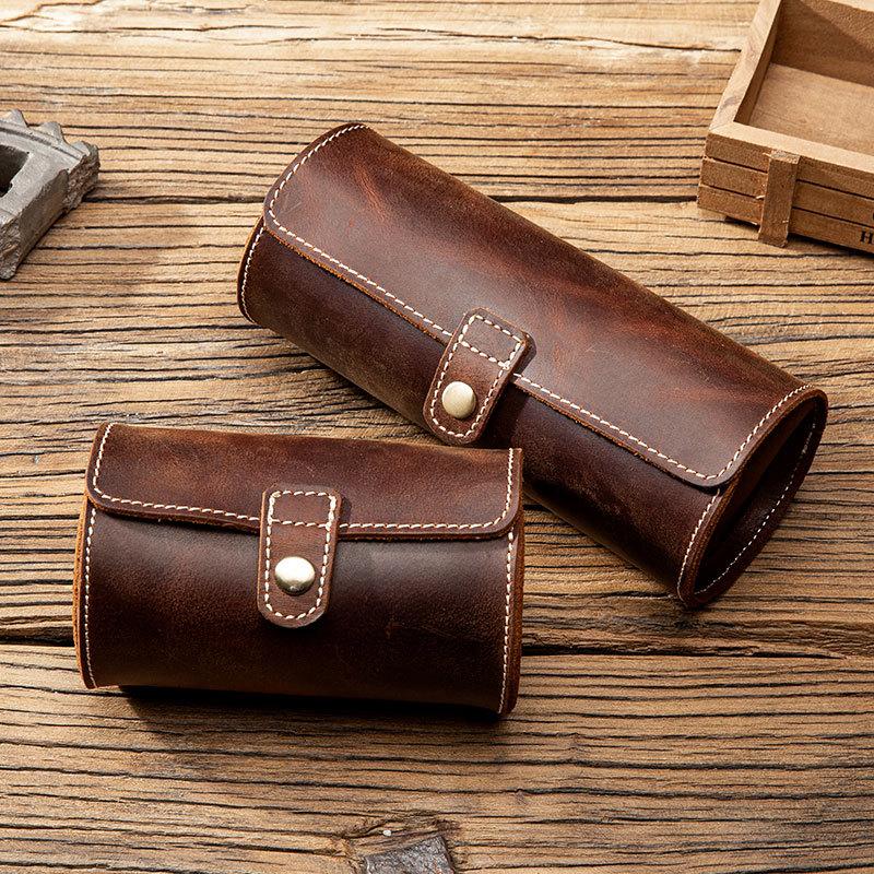 2023 Luxury Watch Box Leather Bag For Watches Fashion Storage Bag Portable Travel Jewelry Leather Watch Pouch Men Woman