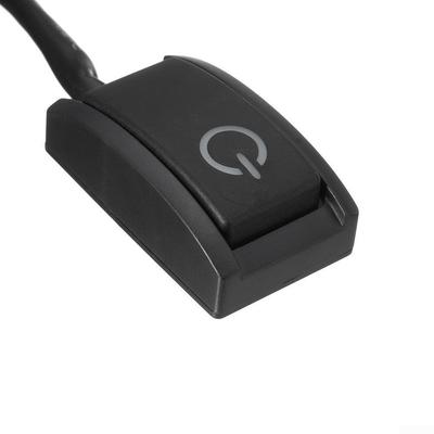 Eleganter schwarzer DC12V-Auto-Druckknopfschalter mit Ein-/Aus-Verriegelung und LED-Licht