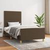 VidaXL Bed Frame with Headboard Dark Brown 100x200 Cm Fabric 3124955