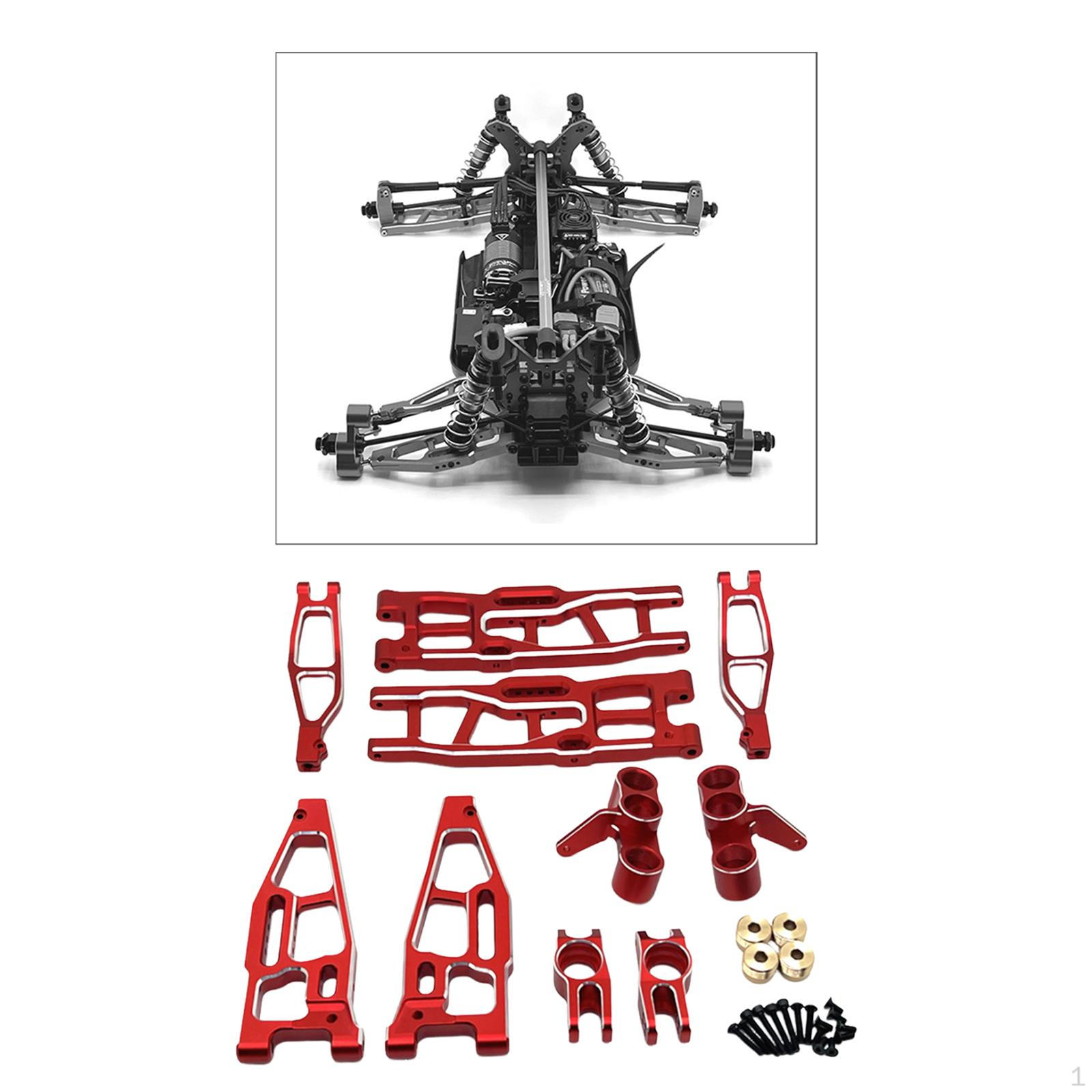 

1/8 RC Car Upgrades Аксесуари Алюмінієвий сплав Легке встановлення із заміною гвинтів червоний