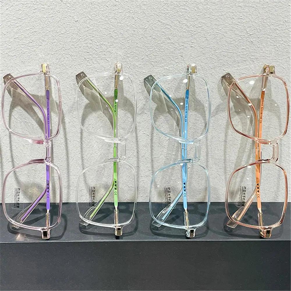 Square Blue Light Blocking Glasses Man And Women Black Oversized Optical Eyeglasses Vision Spectacles Big Frame Computer Eyewear
