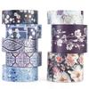 YUBX Masking Set of Elegant Blue with Silver Perfect for DIY Gift and Gift Decorations Tape, 8, Foil, Crafts, Journals, Planners, Scrapbooks,