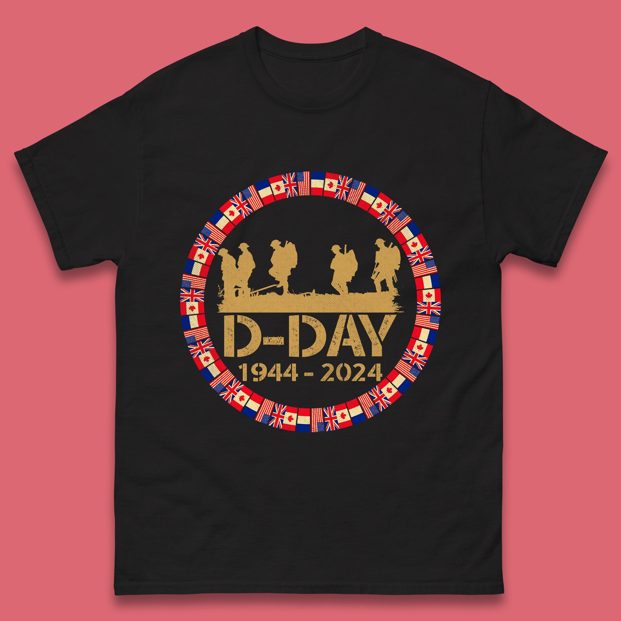 D-Day 1944-2024 Mens T-Shirt Womens Tops Tees 3XL