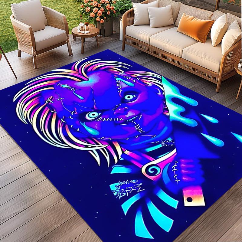 Bride of Chucky Print Rug, Washable Floor Carpet, For Entryway Dorm Laundry Room Office Study, Home Decor Birthday Christmas Gift