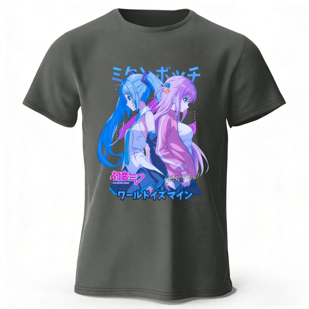 Summer New Hatsune Miku Printed Pure Cotton Tshirt Menswomens Daily Fashion Casual Comfortable Plussize Short Sleeves