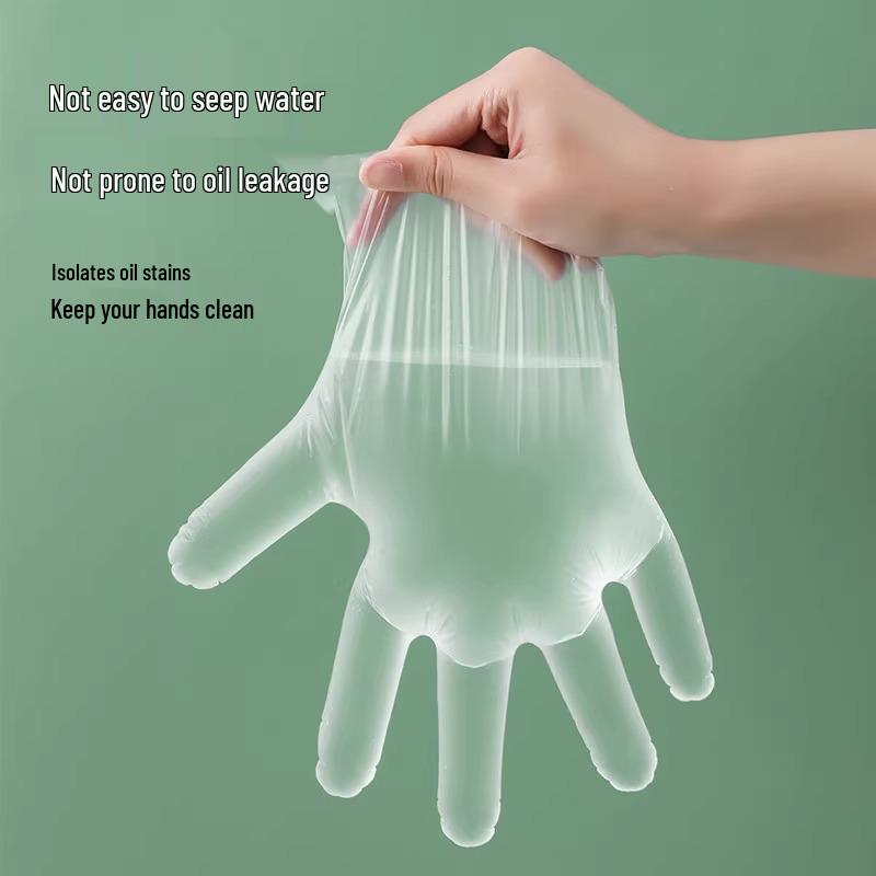 Food Grade Disposable TPE Gloves - Latex-Free, Transparent, Thick, for Catering, Baking, Kitchen Use