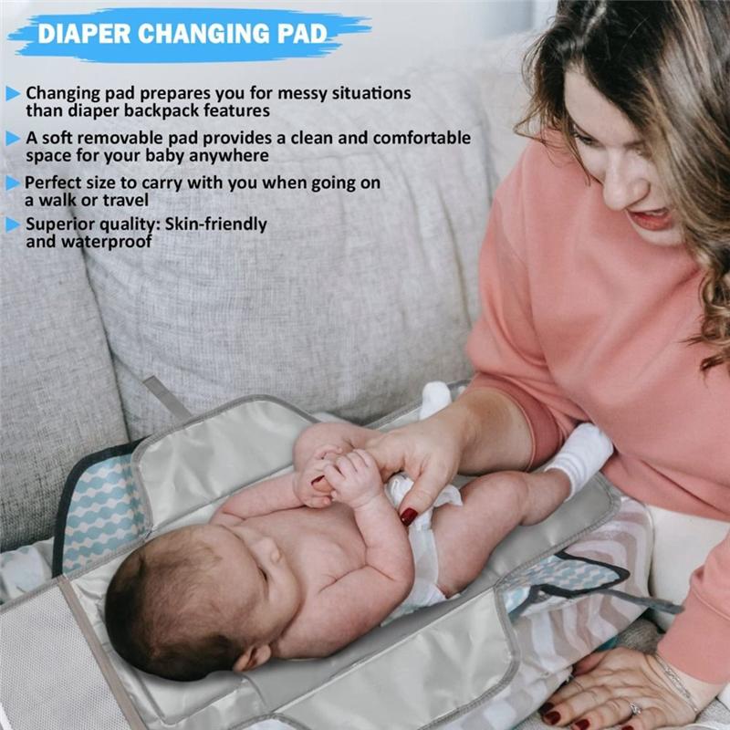 Changing Mats Multi-Functional Baby Changing Mats With Wipes Pocket Changing Kit