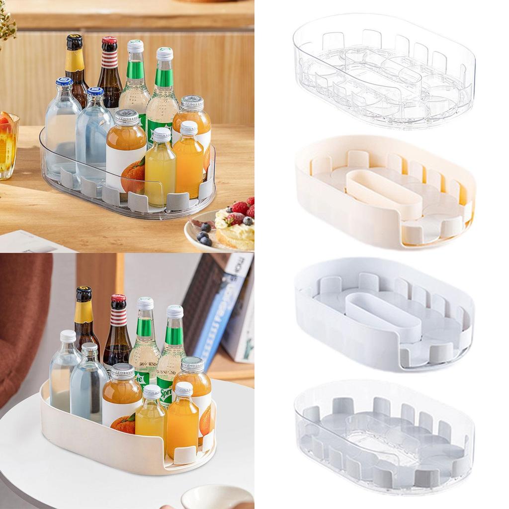 360° Turntable Refrigerator Organizer Non Skid Rotating Condiment Holder for Cupboard Cabinet Tabletop Countertop Kitchen