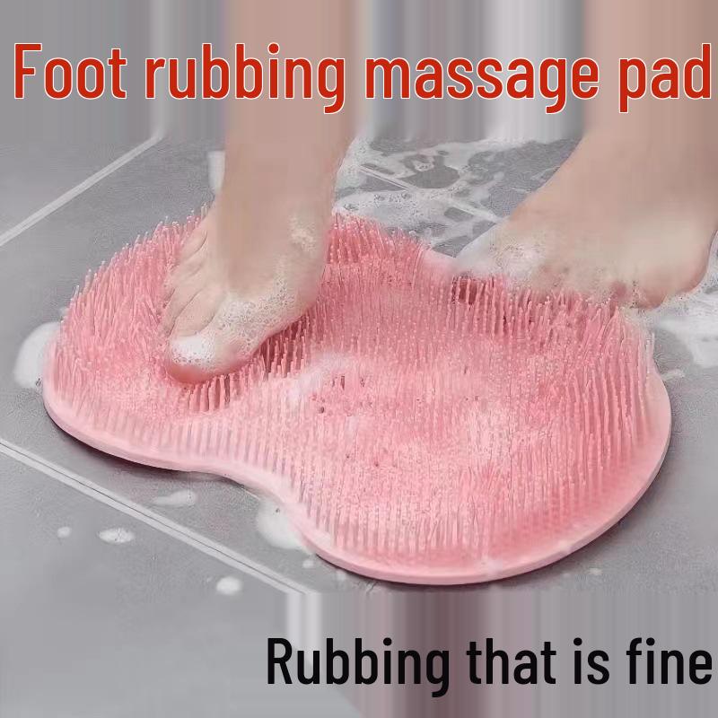 Non-slip Foot Scrub and Massage Mat with Suction Cups for Home Bathroom