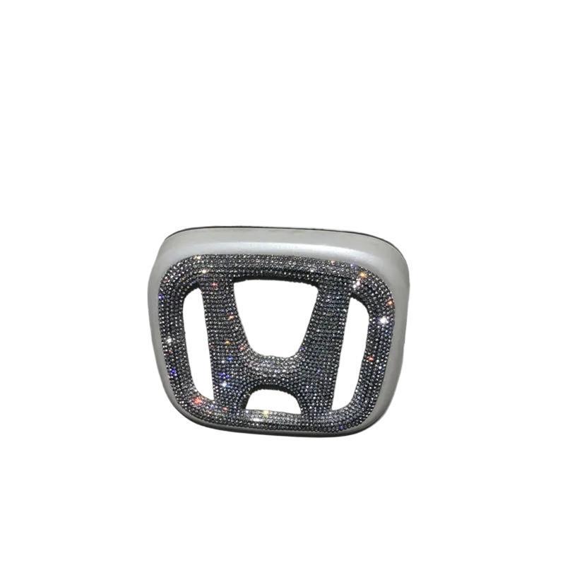 Honda Car Logo Crystal Rhinestone Sticker for Civic, Accord, Fit, XRV, Vezel, CRV, Jade.