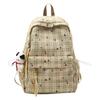 Schoolbag female college student schoolbag casual plaid male and female high school junior high school student middle school student backpack new 