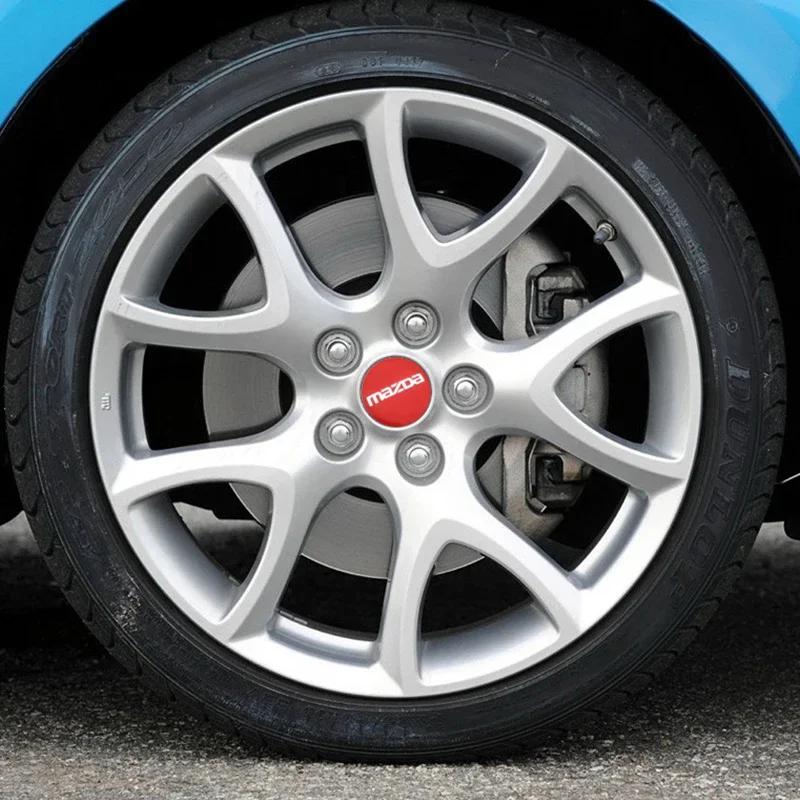 4PCS 56mm Wheel Center Cap Logo Hub Cover Badge Emblem For Mazda 6 3 CX5 2 CX7 Demio Atenza Axela MX30 CX30 CX3 CX9 MX5 RX8 RX7