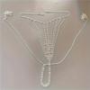 Iced Out Shiny Rhinestone Waist Leg Chain & Underwear Thong Chain Set Bling Bling Body Chain Jewelry Glamorous Body Jewelry Accessories