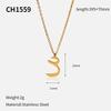 Hot Selling 18k Arabic Letter Pendant Stainless Steel Necklace Stylish Simple Titanium Steel Clavicle Chain