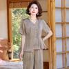 Completo Elegante da Donna a Due Pezzi con Maniche Corte
