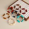 Elegant Resin Bead Elastic Bracelet Marbled Effect Design Comfortable Fit Women Accessory Stretchable Bracelet for Daily