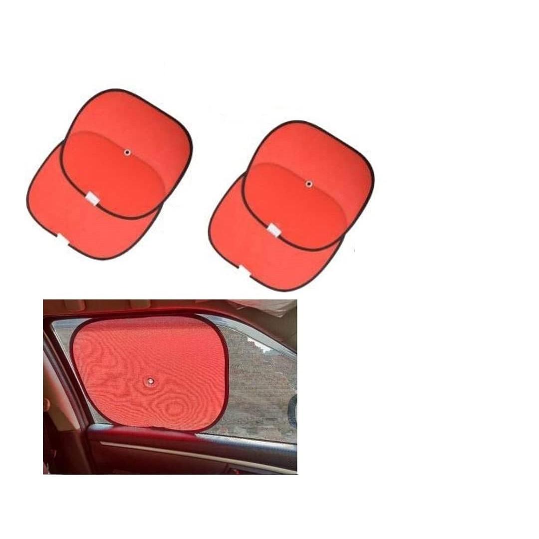 

@ Car Window Sunshade Red Color With Suction 2 180Gm Zr-2998-60%Off