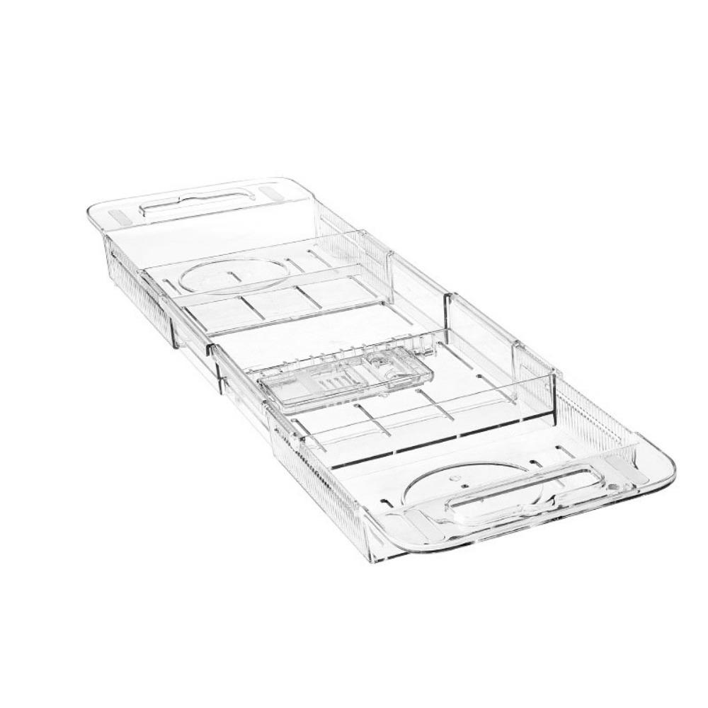 Adjustable Length Expandable Bathtub Tray Anti-Slip Transparent Bathtub Table  Gift Giving
