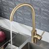 Modern Gold Kitchen Faucet Kitchen Sink Bathroom Basin Faucet Deck Mounted Hot Cold Water Mixer Taps Lavatory 304 Stainless Stee