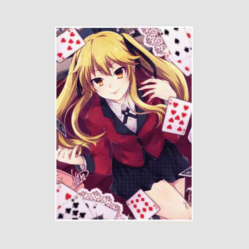 Classic Anime Kakegurui Posters Retro White Paper Manga Figure Poster Decor Prints Clear Image Bedroom Bar Decoration Art Painting Decorative Pictures