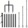 10FT Thick Tube Halyard Flagpole Hardware Easy To Install Extra Thick Flag Pole Kit Flags Ball Flagpole Topper for Outside House