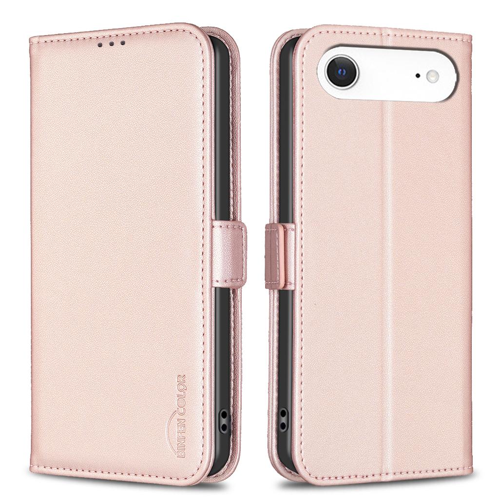 For iPhone 17 Air Case BINFEN COLOR BF31 PU Leather Flip Folio Phone Wallet Cover