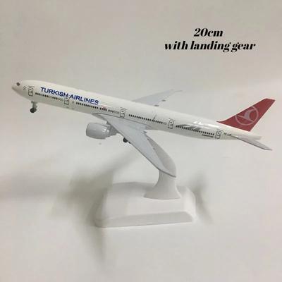 Modèle d'avion Turkish Airlines Boeing 777 16/20CM Modèle d'avion B777 Turkish Airway Modèle d'avion en métal moulé sous pression en alliage Avion Jouet Cadeau