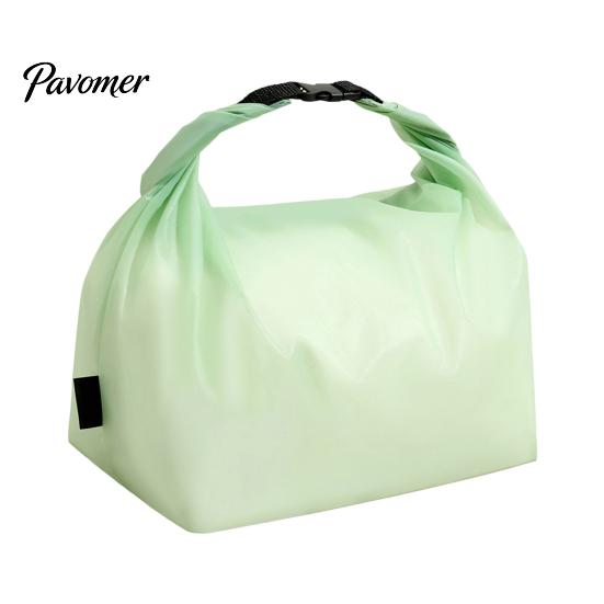 Foldable Waterproof Toiletry Pouch 2PCS Handbag, Large Opening Buckle Design, Lightweight Cosmetic Cosmetics Organizer Storage Bag, Portable