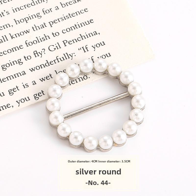 High-End Silk Scarf Knot Buckle for T-Shirt Hem Decoration