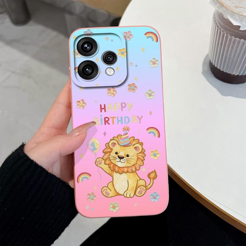 For Oppo Reno 15 14 13 12 11 Pro 15F 15C 11F Phone Shell Elegant Flowers Soft Liquid Silicone Lightweight Case for OPPO Reno Shockproof Durable Bumper