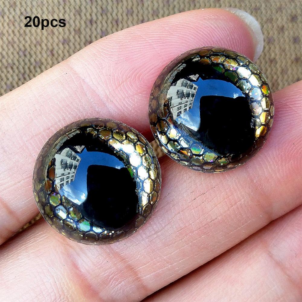 20pcs 16mm Crystal Eyes Crafts Retro Style Puppet 3D Resin Cat Eyes High Quality Toy Accessories золотой