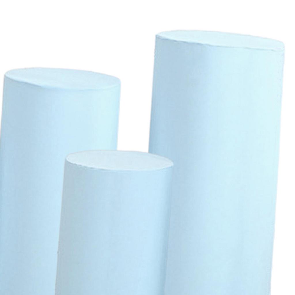 3Pcs Cylinder Dessert Pedestal Covers Tablecloth Plinth Stand Pillar Covers for Wedding Party Thanksgiving Graduation Engagement