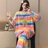 2025 new Autumn Winter cute Cartoon Pajamas Sets for Women Warm Thicken Pajama Long Sleepwear young Girl pyjamas Coral Fleece Homewear Clothes