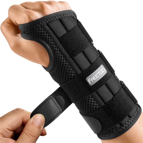 

FREETOO Wrist Support [Advanced Edition] Lightweight Metal Stays, 3D Mesh Construction, Sweat-Resistant, Unisex, for Housework, Childcare, Computer/Sm