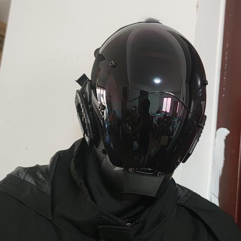 

CyberPunk Mask M-Clasp Night City LED Festival White Armoured Cosplay Stage Property SCI-FI Halloween Party Gifts For Adults