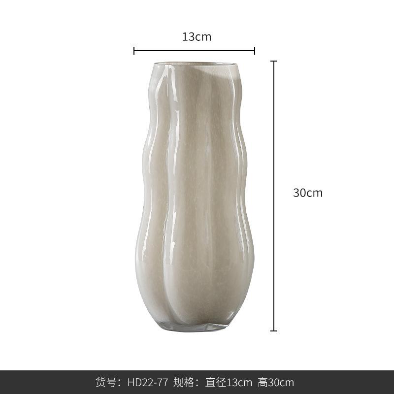 Irregular Glass Vase Wavy Flower Vase Flower Arrangement Accessories Hydroponics Terrarium Home Decoration Accessories