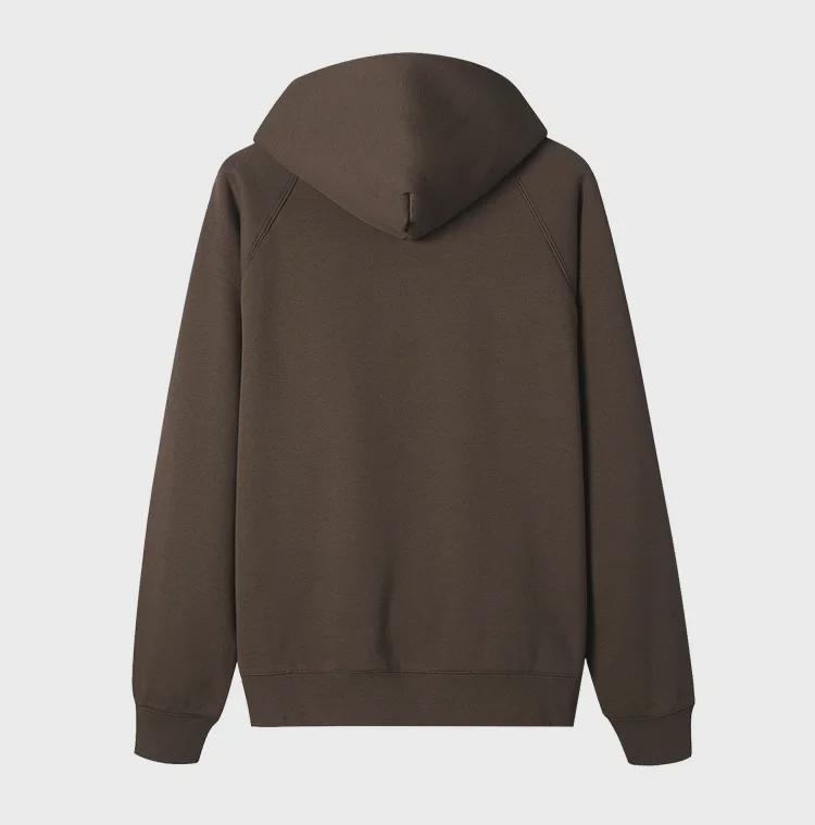 Men's Plush 360g Heavyweight Zipper Hoodie - Trendy, Versatile Sweatshirt for Fall and Winter