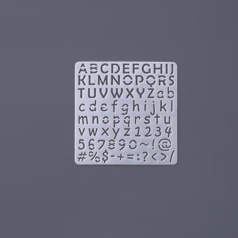 5 pièces règle de dentelle modèle de dessin règle modèle de peinture bricolage alphabet anglais/Noël/ballon/amour graffiti modèle creux